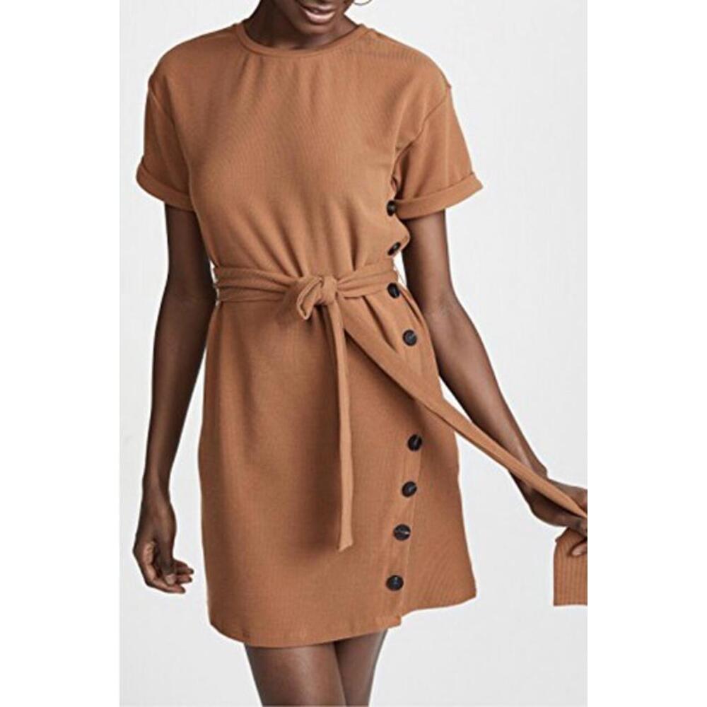 Anthropologie Sunday in Brooklyn Caramel Stretch Knit Dress